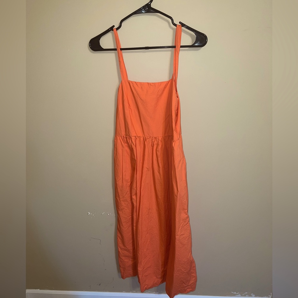 Target orange midi dress